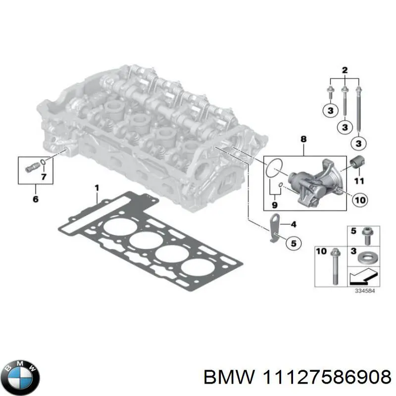 11127586908 BMW junta de culata