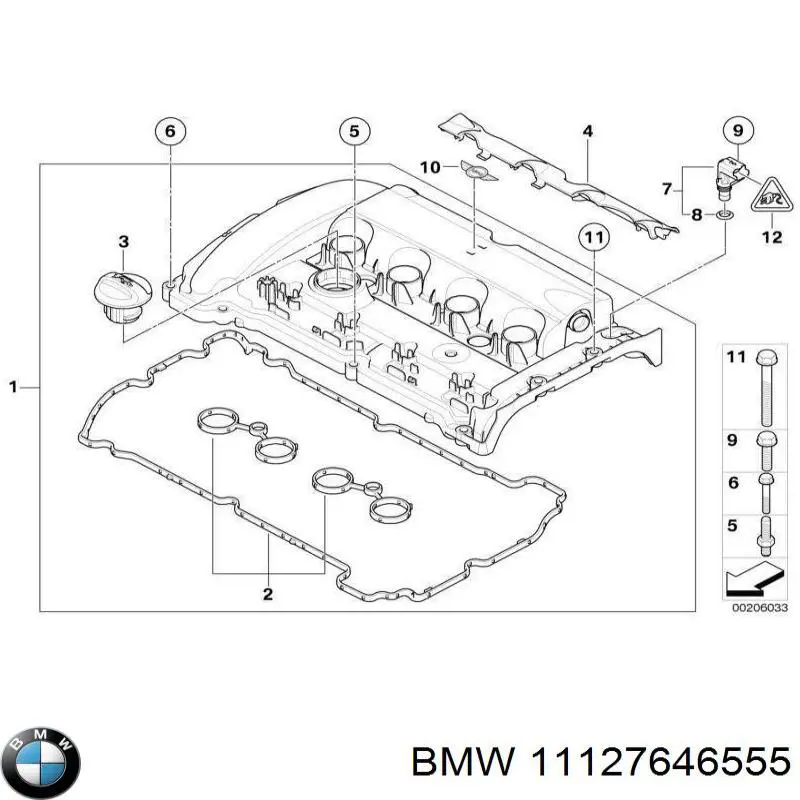 11127534714 BMW tapa de culata