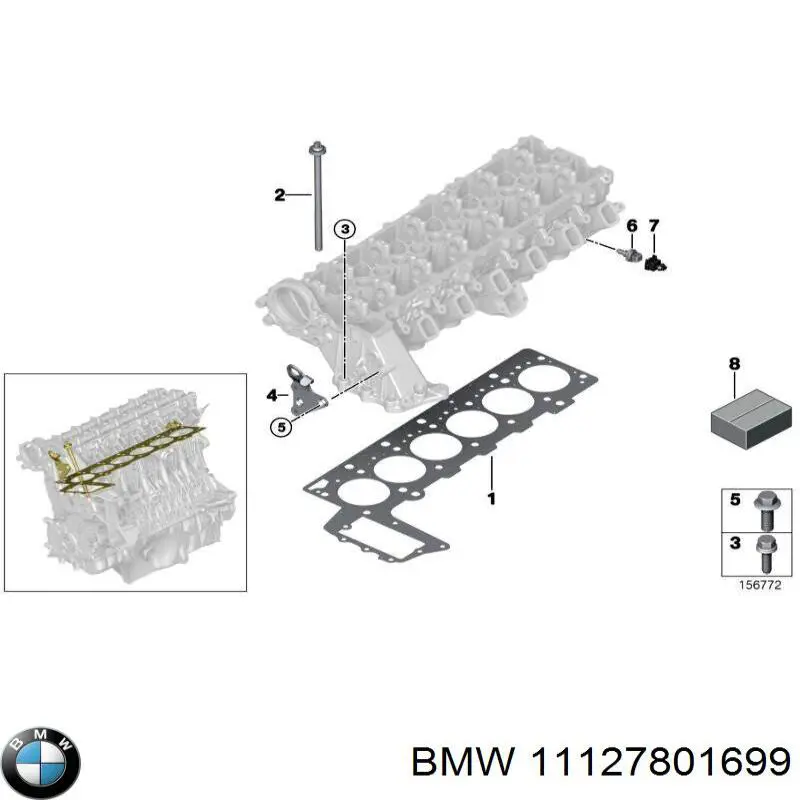 11127801699 BMW junta de culata