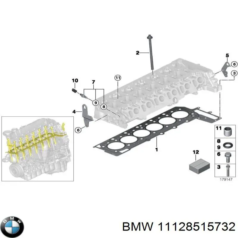 11128515732 BMW junta de la tapa de válvulas del motor