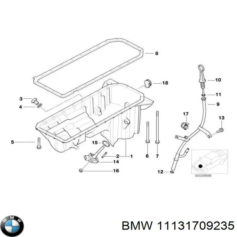 11131709235 BMW cárter de aceite