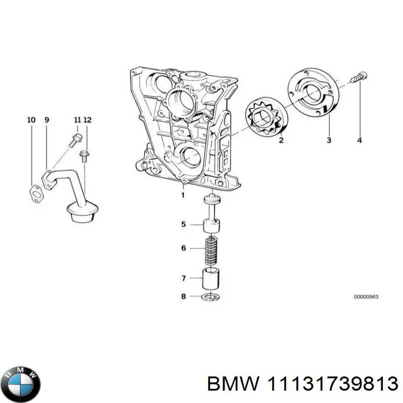 11131739813 BMW junta, cárter de aceite