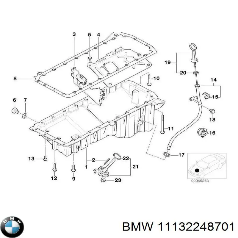 11132248701 BMW cárter de aceite