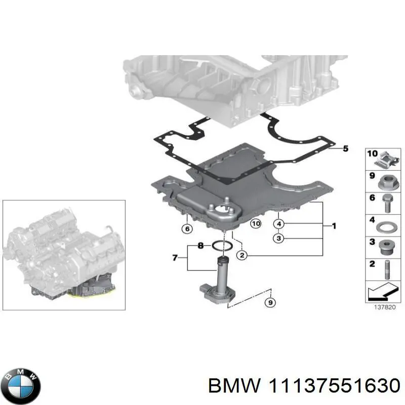 11137551630 BMW cárter de aceite