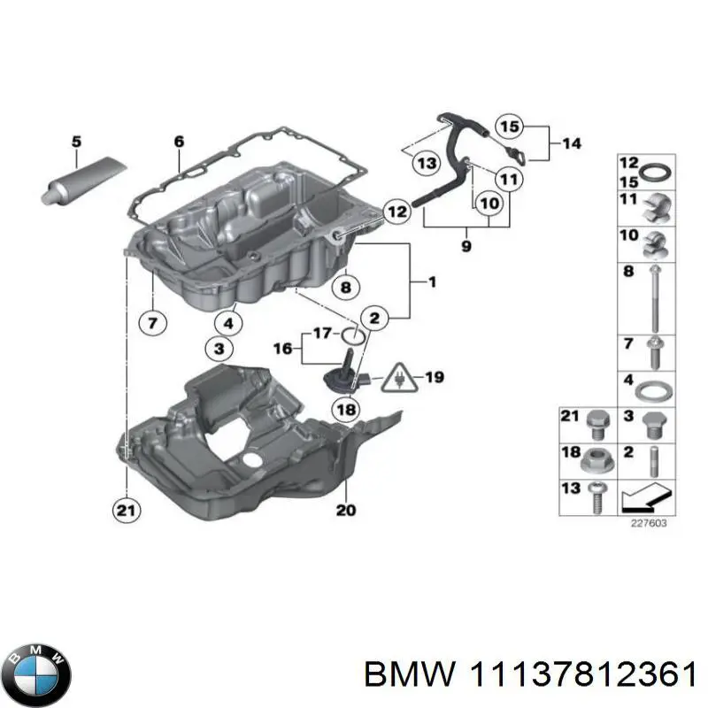 11137812361 BMW cárter de aceite