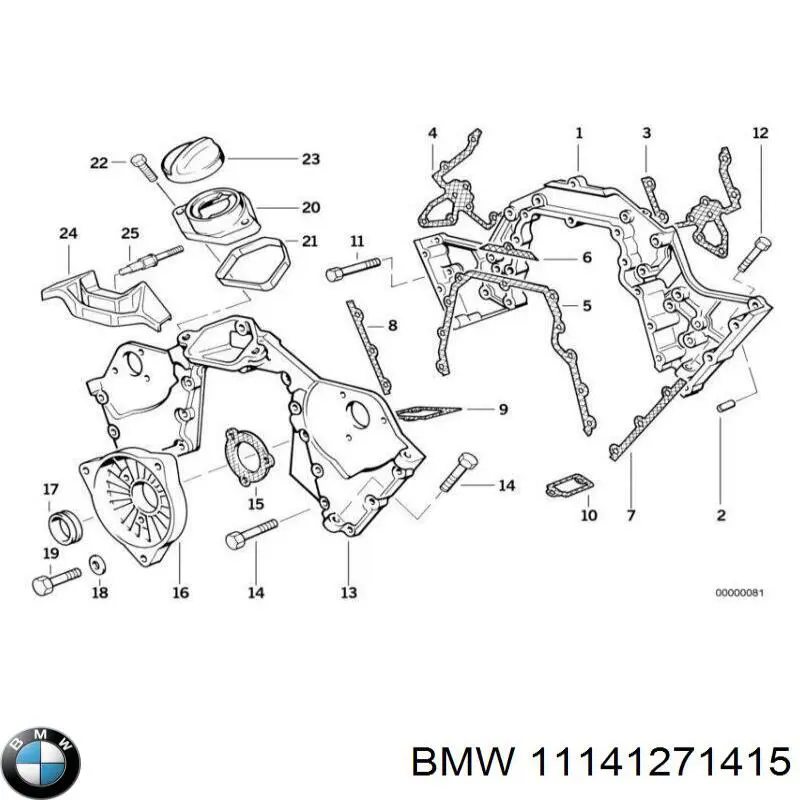 11141271415 BMW anillo retén, árbol de levas