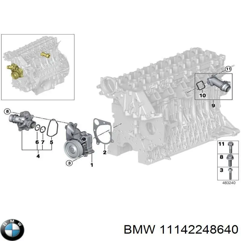 11142248640 BMW tornillo obturador caja de cambios