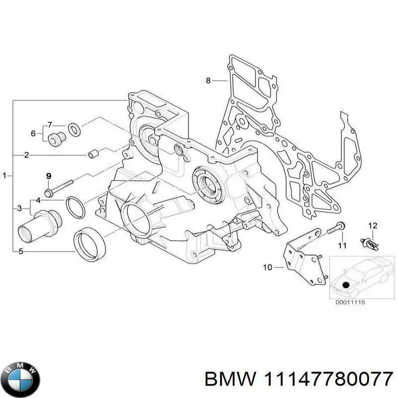  Cubierta motor delantera para BMW 3 E46