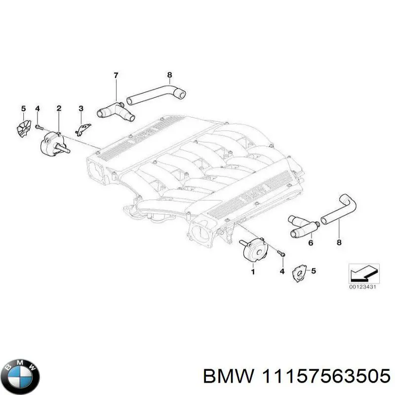 11157563505 BMW válvula, agr