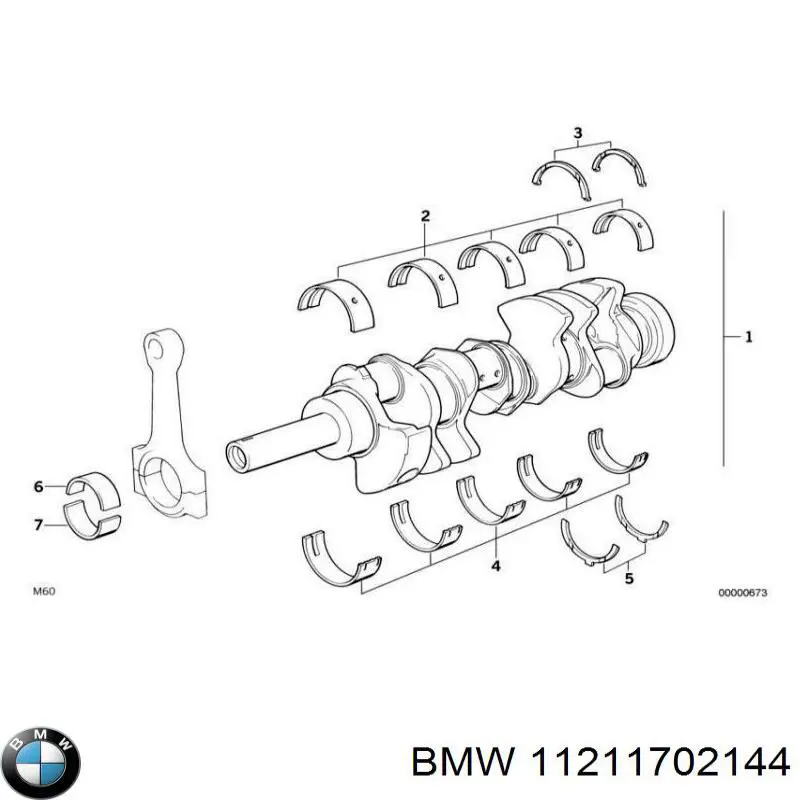  Disco distanciador, cigüeñal, inferior para BMW 5 E34