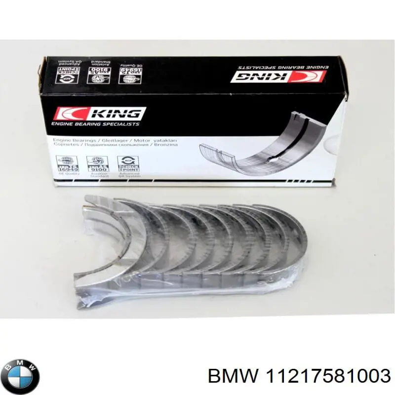 11217581003 BMW juego de cojinetes de biela, cota de reparación +0,25 mm