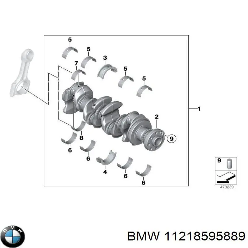  Juego de cojinetes de cigüeñal, estándar, (STD) para BMW 6 G32