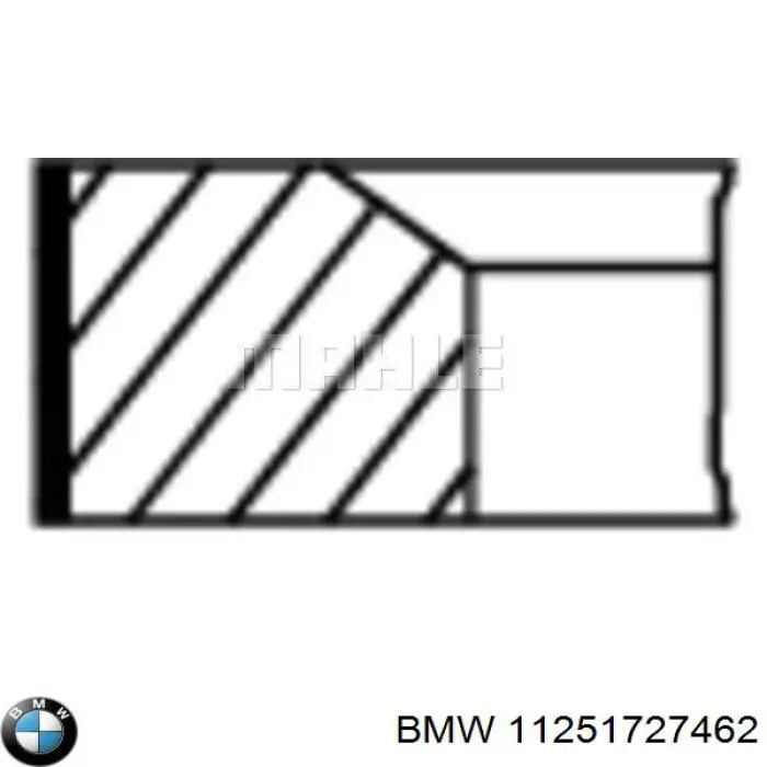 11251727462 BMW juego de aros de pistón para 1 cilindro, std