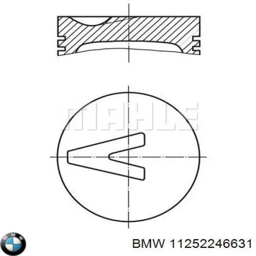  Pistón completo para 1 cilindro, STD para Opel Omega 25, 26, 27