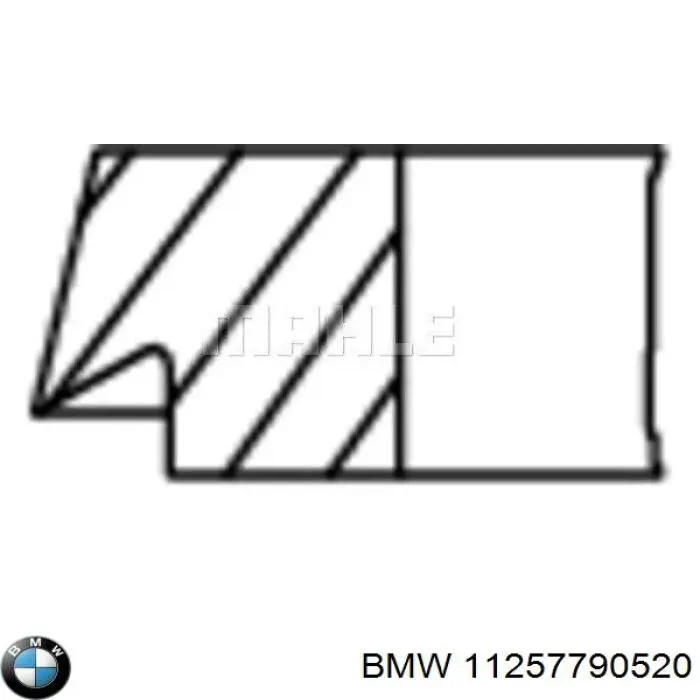 11257790520 BMW juego de aros de pistón para 1 cilindro, std