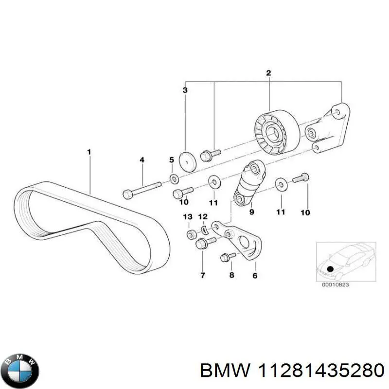 11281435280 BMW correa trapezoidal