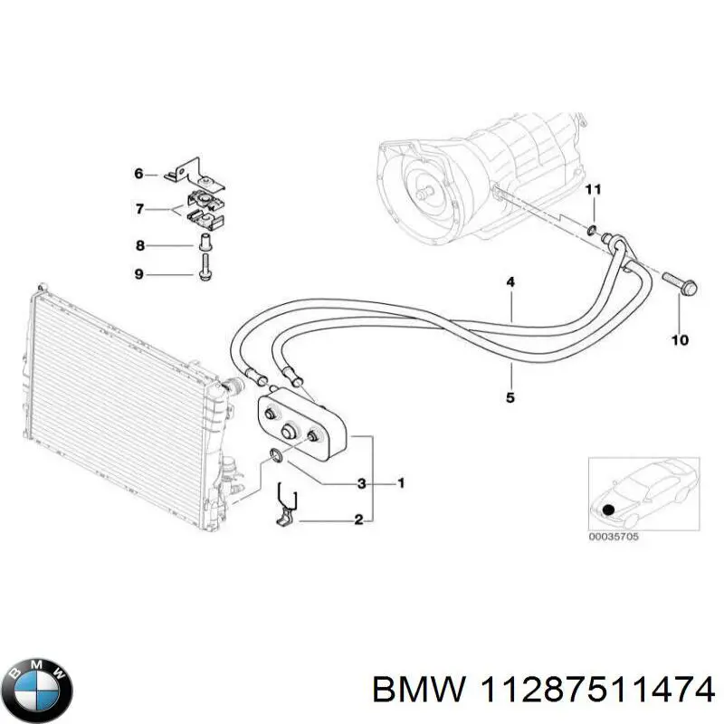 11287511474 BMW polea inversión / guía, correa poli v