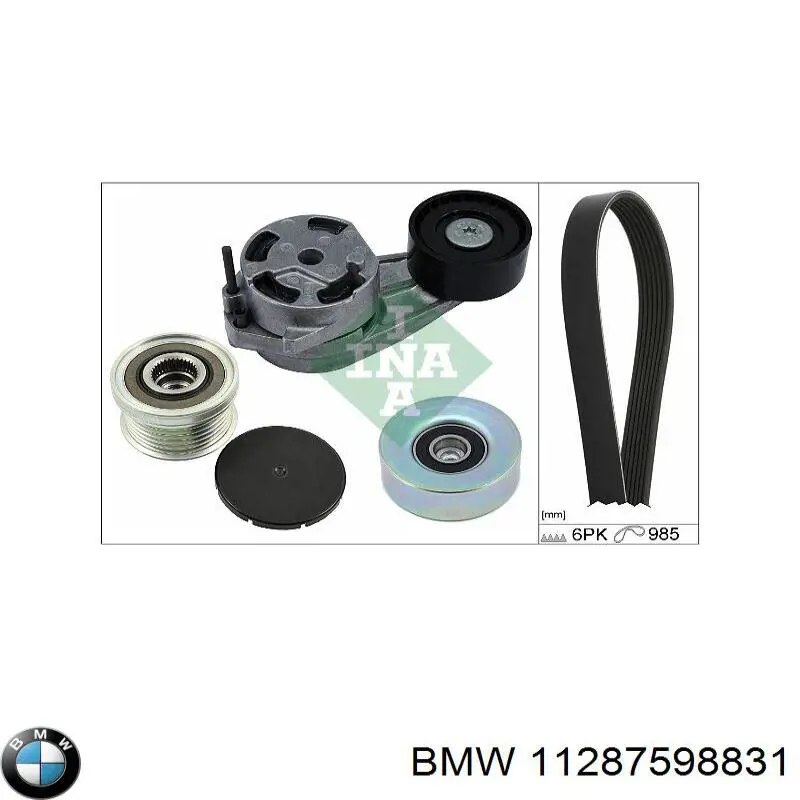 11287598831 BMW tensor de correa, correa poli v