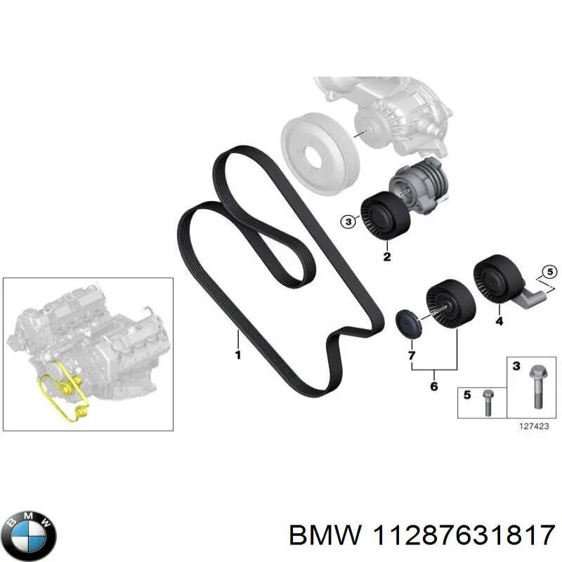 11287631817 BMW correa trapezoidal