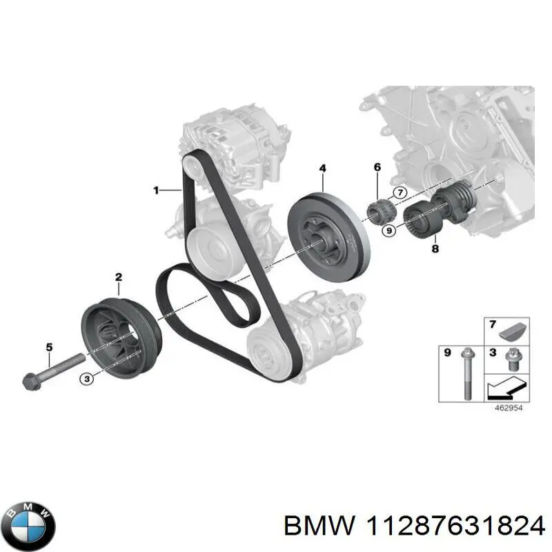 11287631824 BMW correa trapezoidal