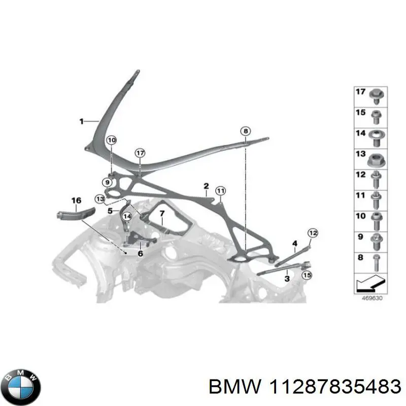 11287835483 BMW correa trapezoidal