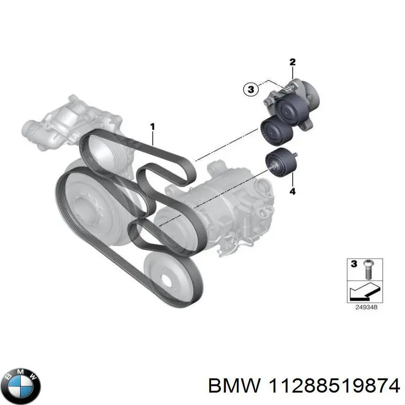 11288519874 BMW correa trapezoidal