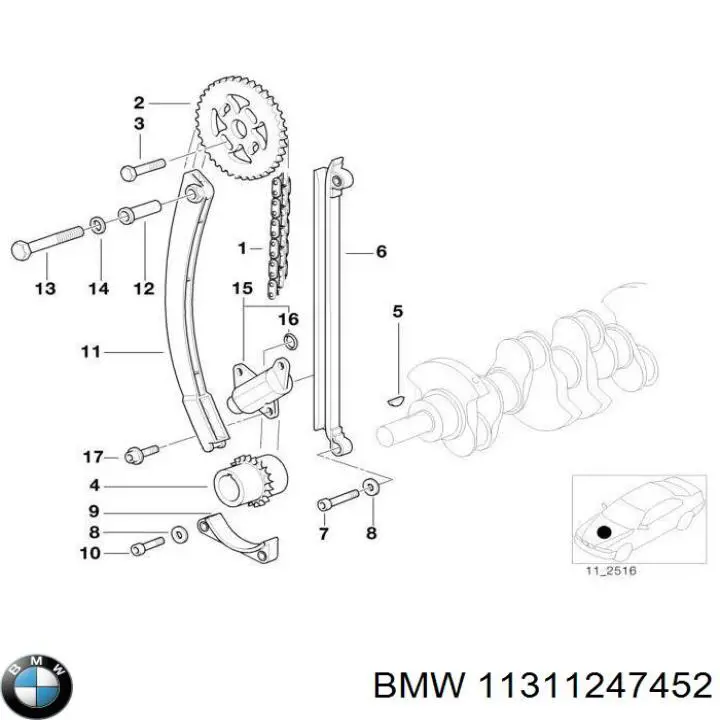 11311247452 BMW soporte alternador