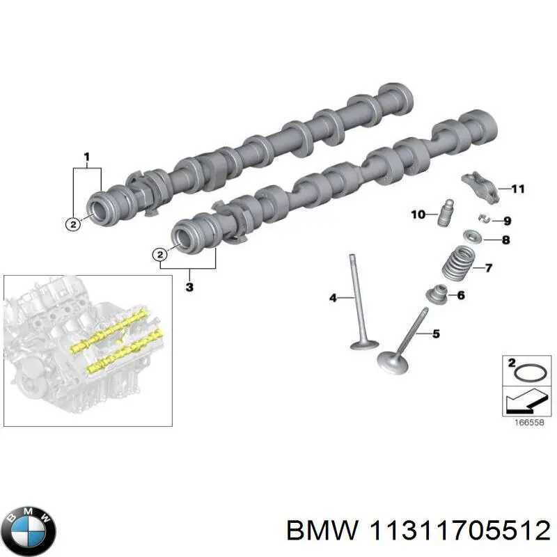  Anillo retén, árbol de levas para BMW X5 E53