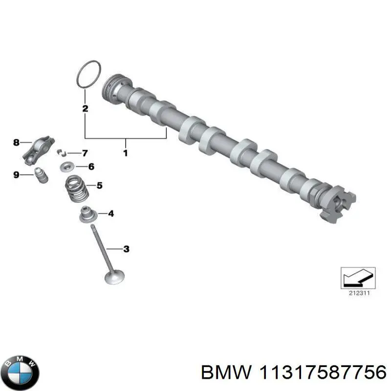 11317587756 BMW anillo retén, árbol de levas