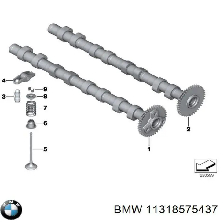  Árbol de levas admisión para BMW X1 F48