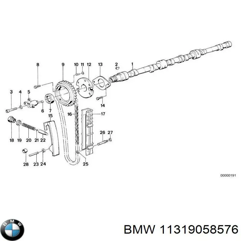 11319058576 BMW árbol de levas