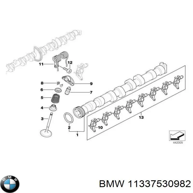 11330150840 BMW palanca oscilante, distribución del motor