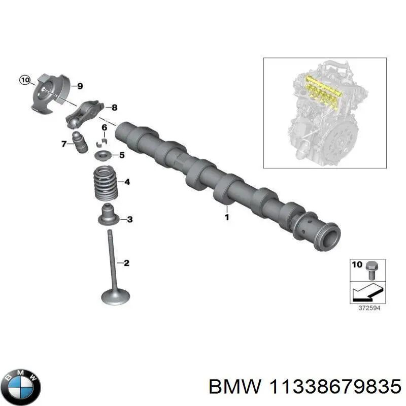 11338679835 BMW empujador de válvula