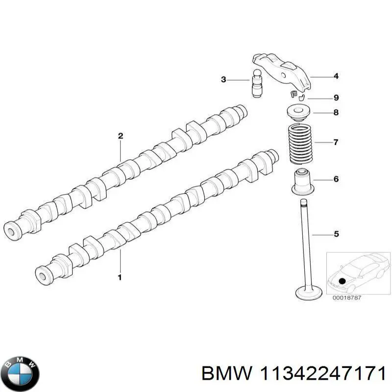 11342247171 BMW sello de aceite de valvula (rascador de aceite Entrada/Salida Kit De Motor)