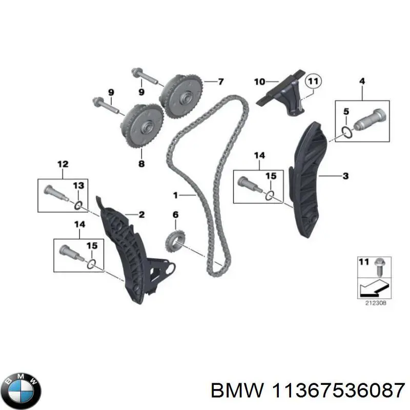 11367536087 BMW tornillo de culata