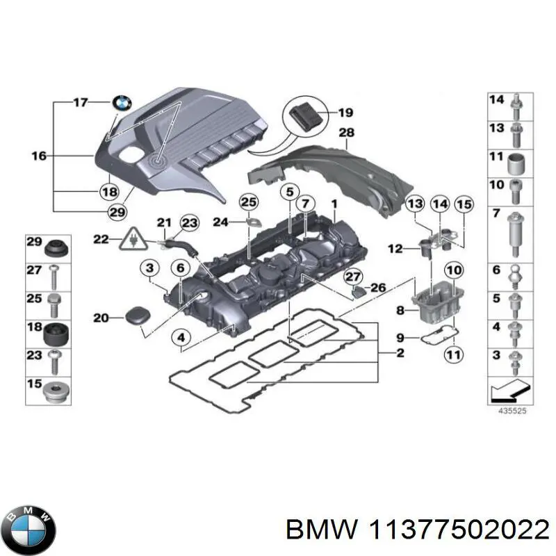 11377502022 BMW junta de la tapa de válvulas del motor