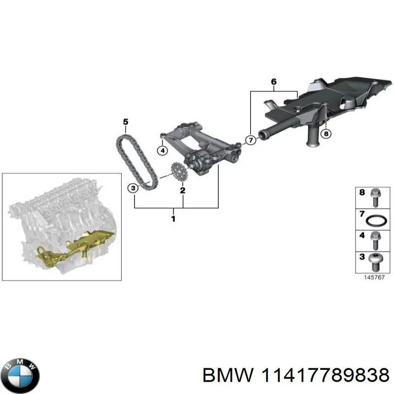  Bomba de aceite para BMW 7 E65, E66, E67