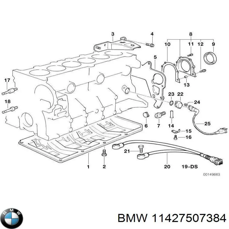 11427507384 BMW boquilla de aceite