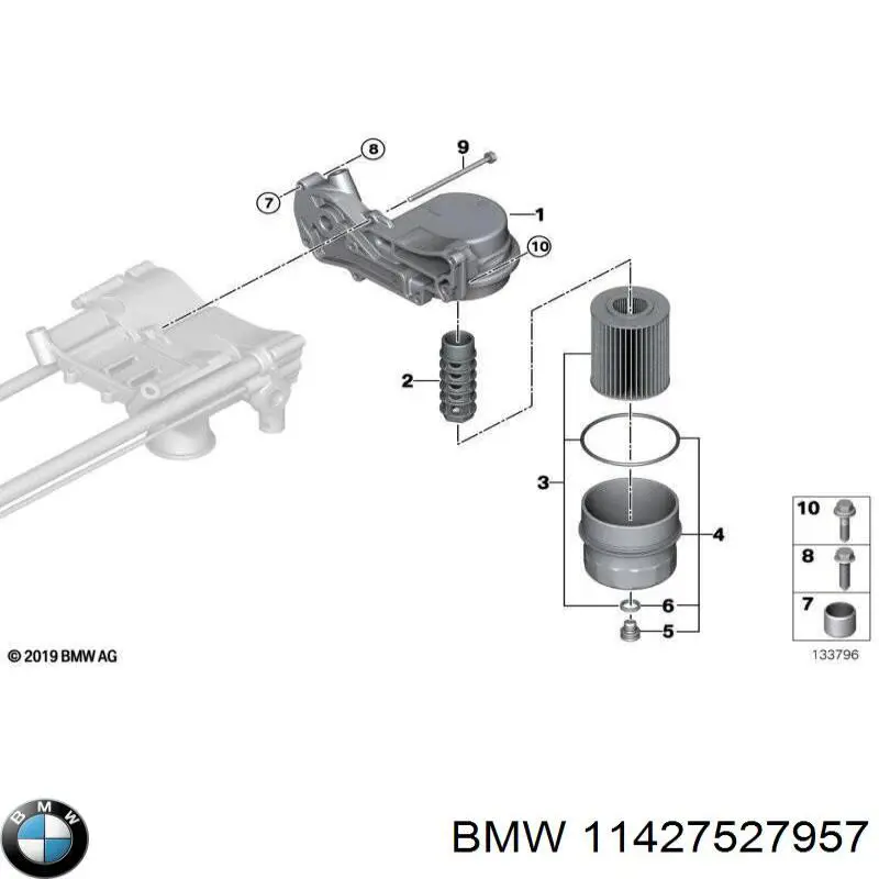 11427527957 BMW filtro de aceite