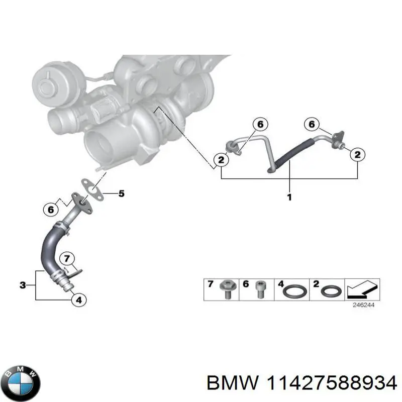  Tubo (Manguera) Para Drenar El Aceite De Una Turbina para BMW X1 E84