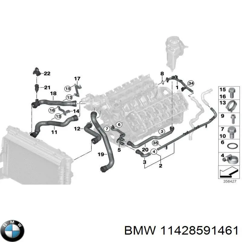  Junta de radiador de aceite para MINI Clubman F54