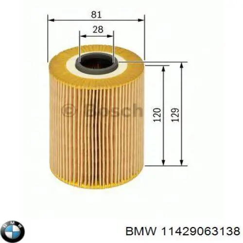 11429063138 BMW filtro de aceite