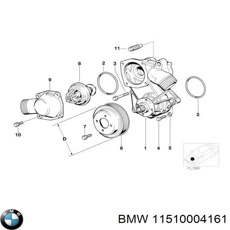 11511729855 BMW bomba de agua