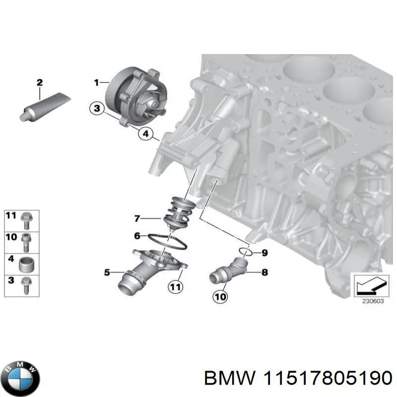  Junta, bomba de agua para BMW X3 E83