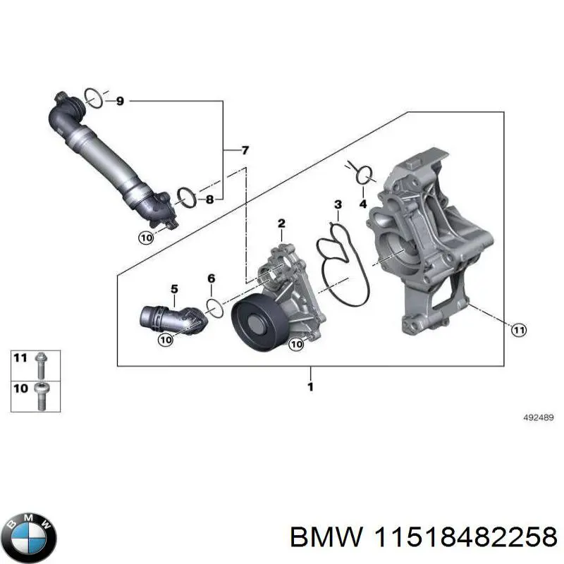  Manguera (conducto) del sistema de refrigeración para BMW X5 G05, F95