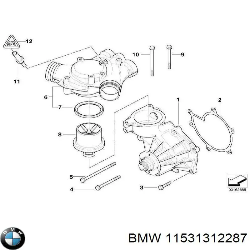 11531312287 BMW junta, termostato