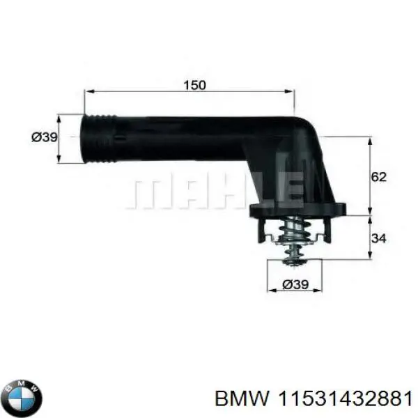 11531432881 BMW termostato, refrigerante