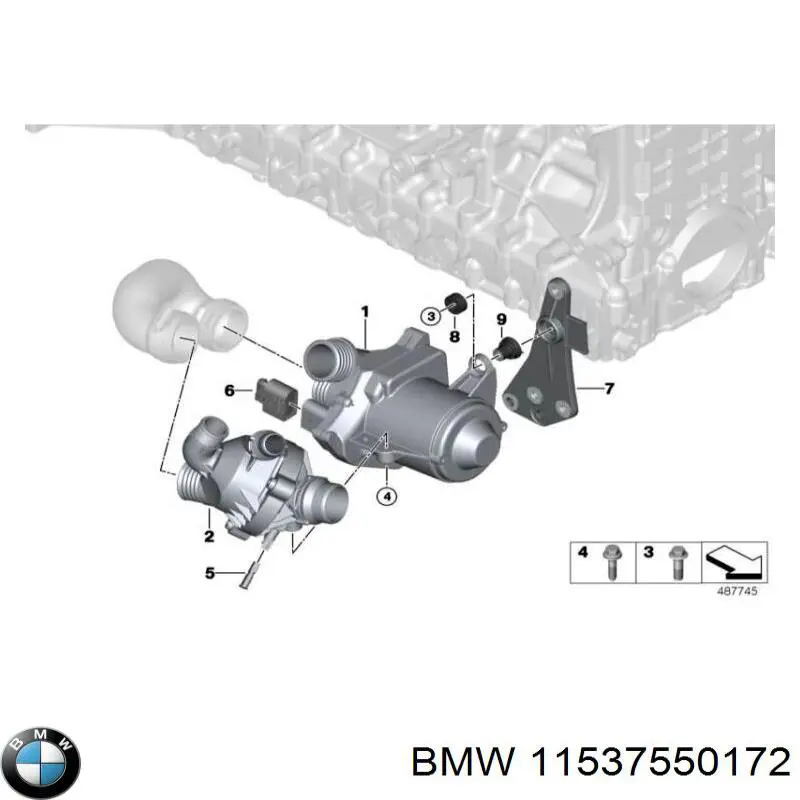 11537550172 BMW termostato, refrigerante