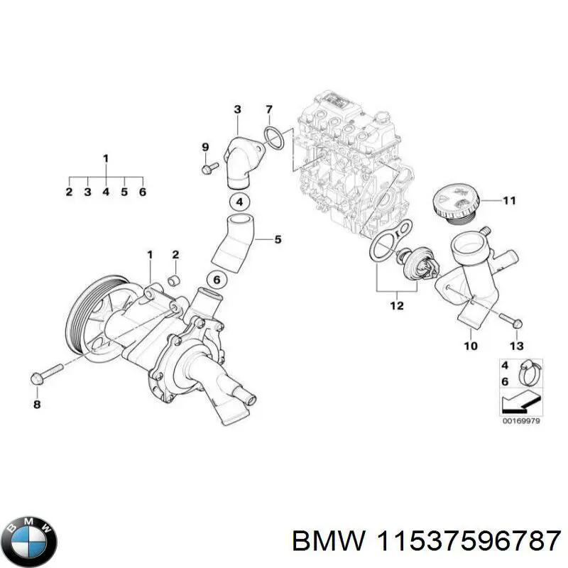 11537596787 BMW termostato, refrigerante