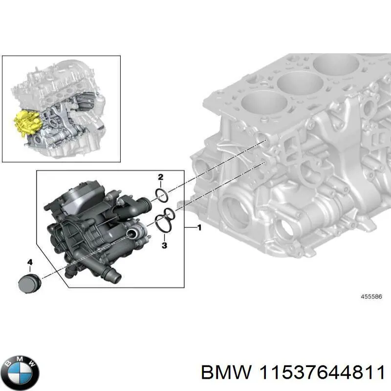  Caja del termostato para BMW 7 G11, G12